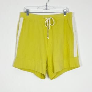 Free People Beach Drawstring Shorts Yellow Striped Size Medium